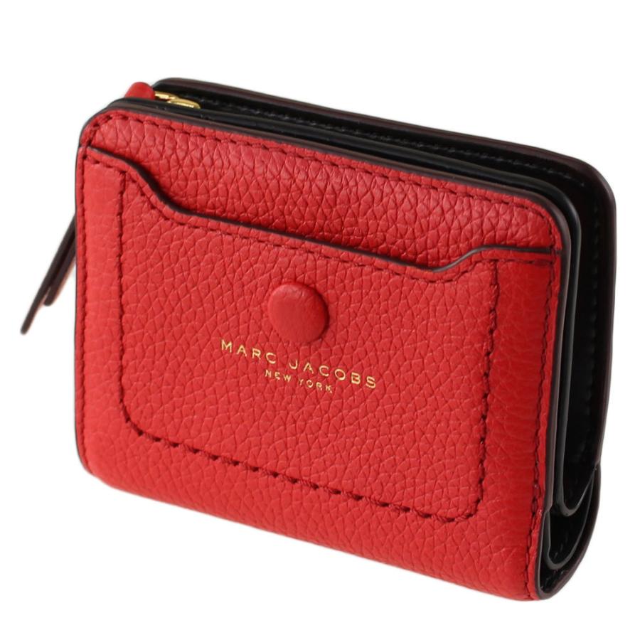 Saleセール マークジェイコブス Marc Jacobs 折りたたみ財布 レディース 二つ折り M 948 レッド系 バイカラー 財布 小物 チャンピオン Etechnologies Shop