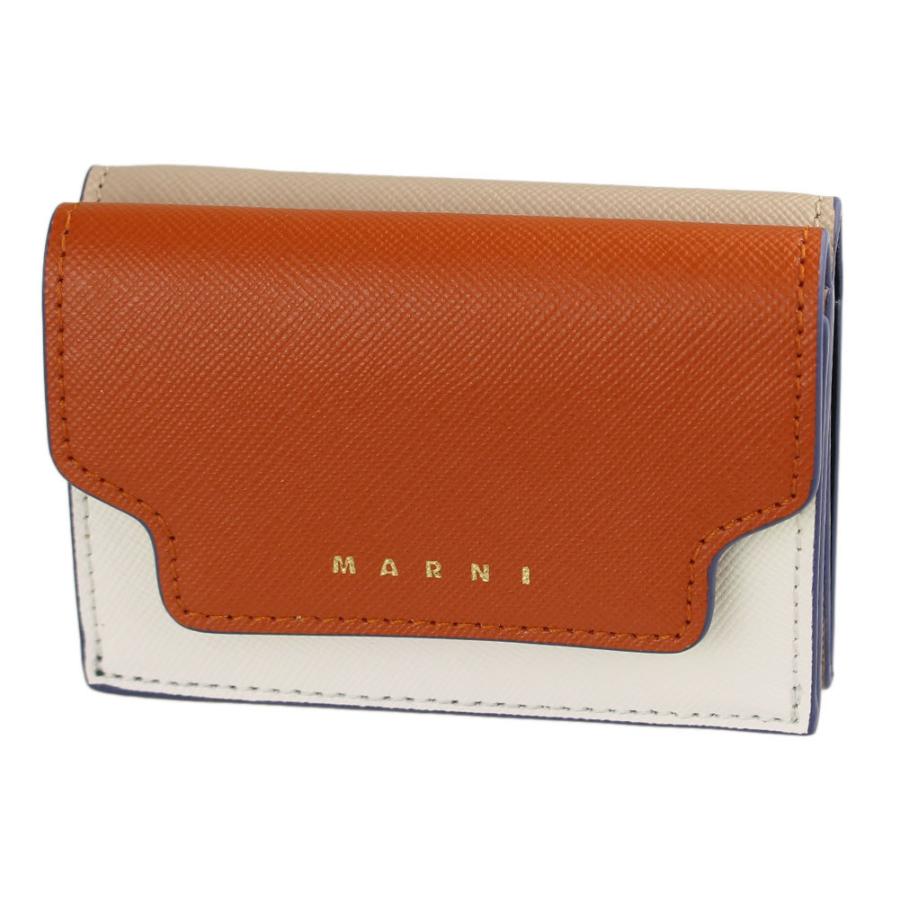 マルニ 財布 三つ折り MARNI PFMOW02U23 Z436B オレンジマルチ系 財布小物 レディース