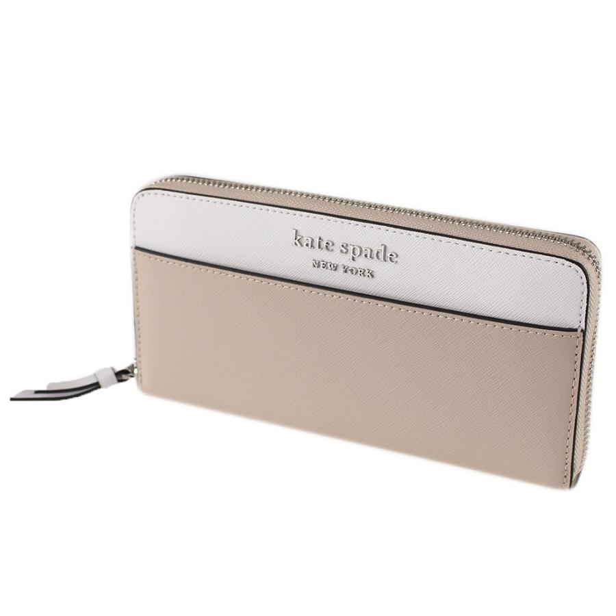 正規店仕入れの ケイトスペード Kate Spade 長財布 レディース ラウンドファスナー ジップ Wlru6014 129 ベージュマルチ系 バイカラー 財布 魅了 Www Thedailyspud Com