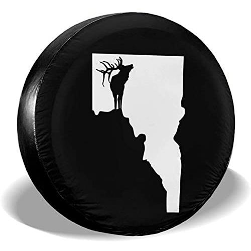 SIMAYI Idaho State Elk Spare Tire Cover for Truck SUV Trailer ect 14インチ