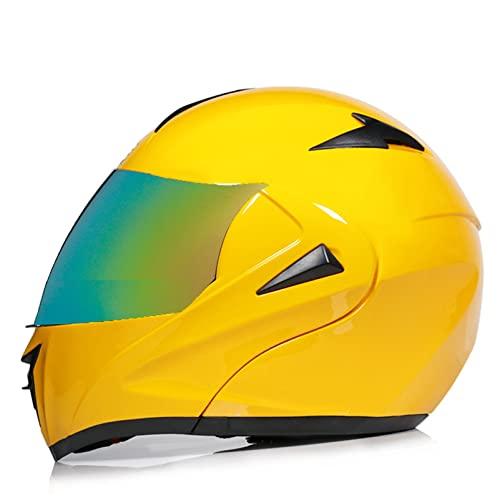 モーターバイクヘルメットMens DOT/ECE認定フリップアップモジュラーヘルメットFlip Front Motorcycle Helmet