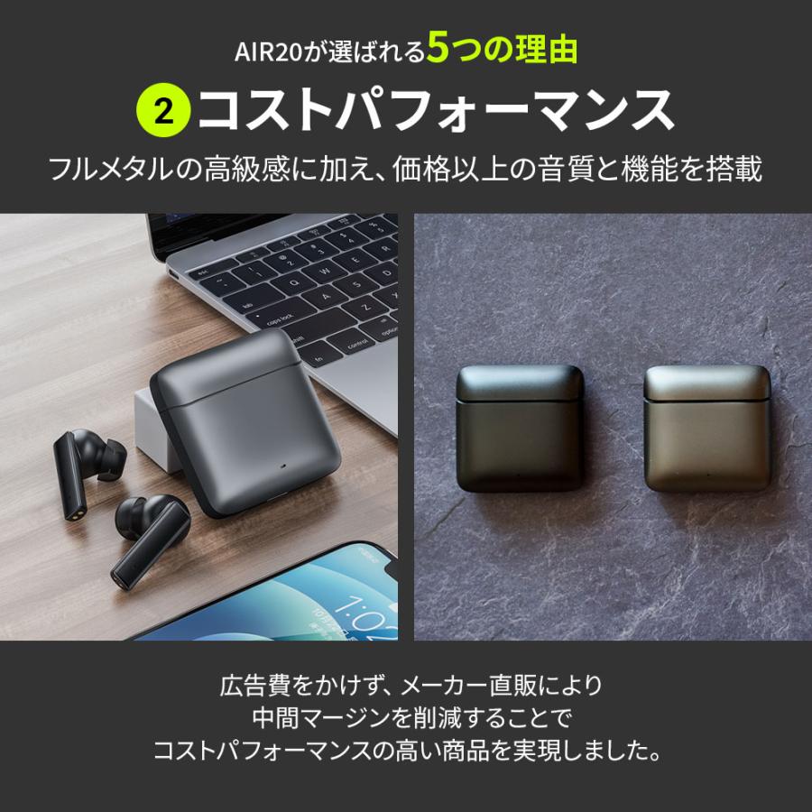 20%OFF！ コスパ最強イヤホン】ワイヤレスイヤホン AIR20 Bluetooth