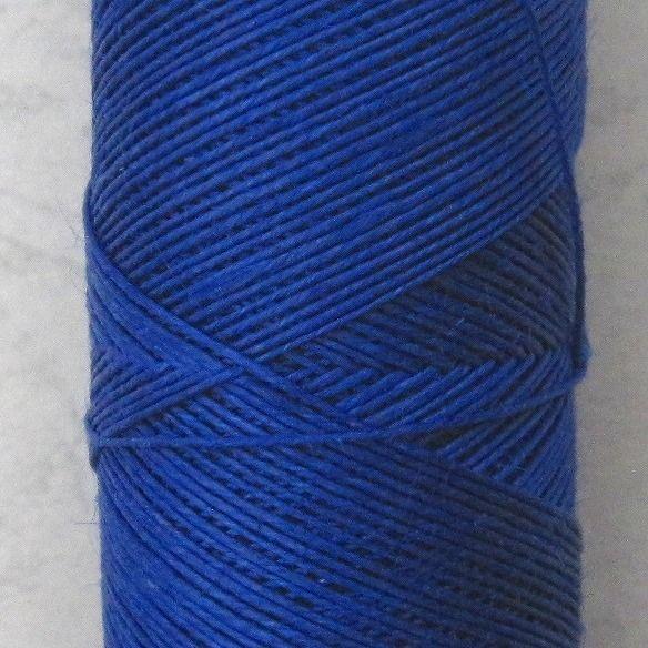 ボビンレース 麻糸 Tex 42×3 ＃08ブルー : 08blu : ミラベルカ 