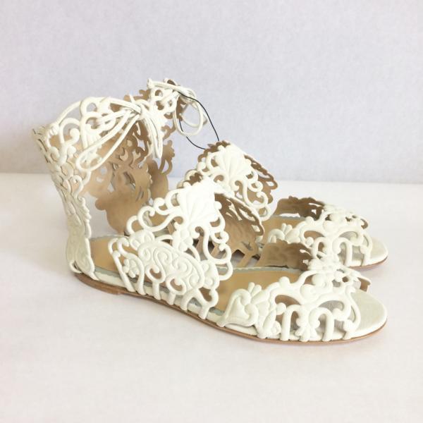 シャーロットオリンピア ウェッジ サンダル ラフィア ベージュ 36 1/2 Charlotte Olympia（シャーロットオリンピア） 【新品】シャーロット