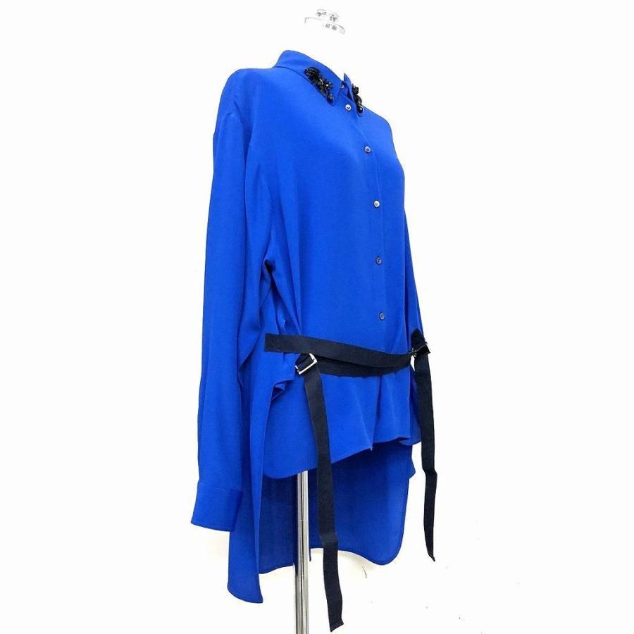 【新品】N°21（ヌメロ ヴェントゥーノ）ブラウス 40 ブルー /03025_1
