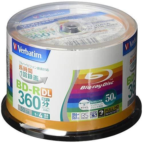 Verbatim バーベイタム 1回録画用 ブルーレイディスク BD-R DL 50GB 50枚 ホワイトプリンタブル 片面2層 1-4倍速 V ブルーレイディスクメディア