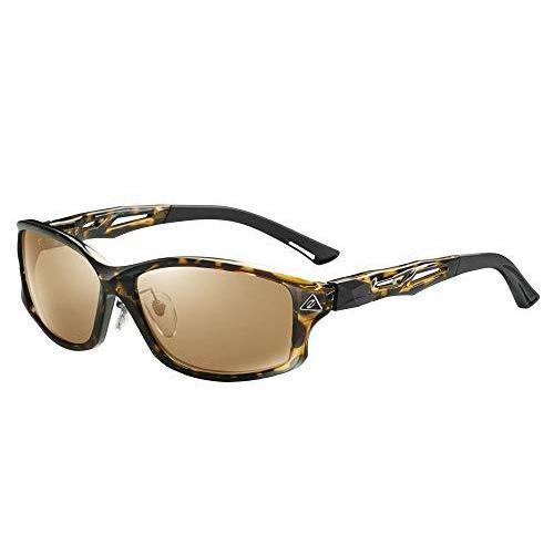 Zeque(ゼクー) 偏光サングラス STELTH(ステルス) F-1928 ブラウンデミ LUSTER ORANGE / SILVER MIR