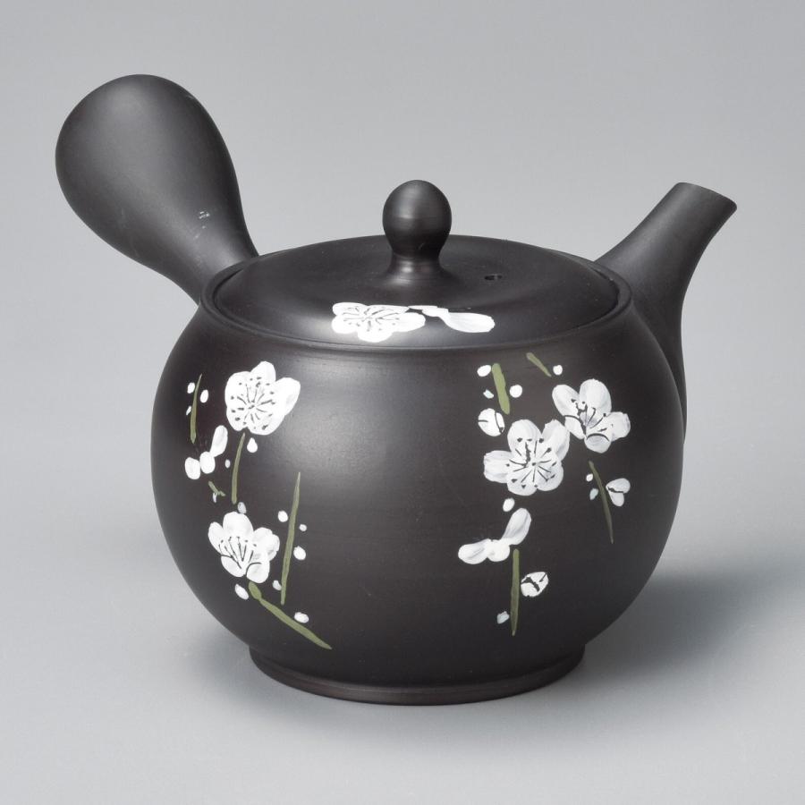 急須 ティーポット おしゃれ きゅうす 茶器 お茶 ポット 常滑焼急須 陶製茶こし急須 春秋燻袋型白梅急須 ギフト プレゼント 陶器 大人気新作