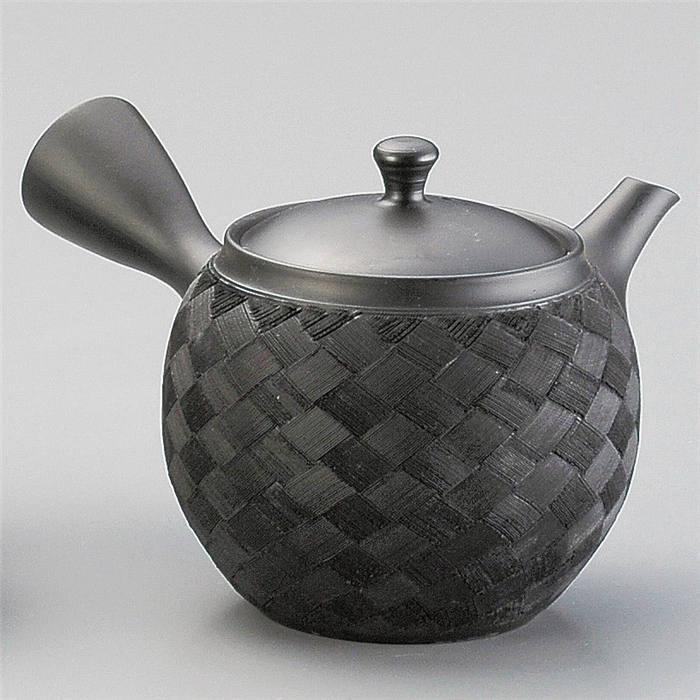 急須 ティーポット おしゃれ きゅうす 茶器 お茶 ポット 常滑焼急須 深蒸し急須 帯網茶こし急須 光風グレー網代帯網急須 ギフト プレゼント 陶器 正規品販売