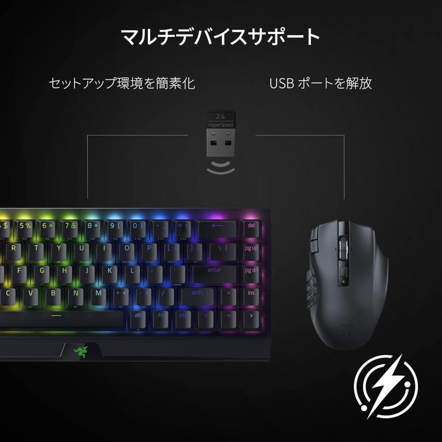 NAGA Razer Naga V2 HyperSpeed ワイヤレス ゲーミングマウス RZ01
