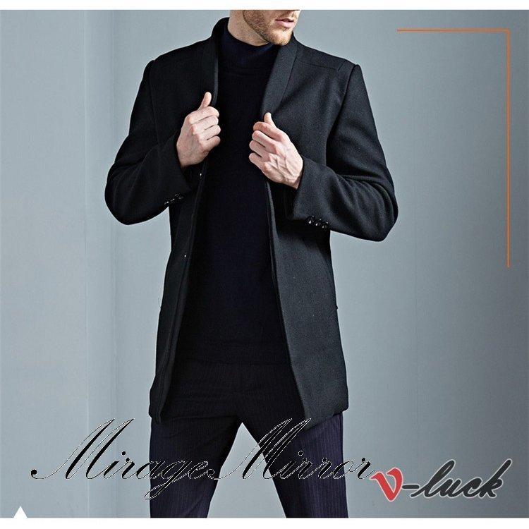 年中無休 ロング丈 ジャケット ビジネス チェスターコート メンズ ウールコート アウター 防寒 紳士服 春物 チェスターコート 色 ネイビー Mendartpropiedades Com Ar