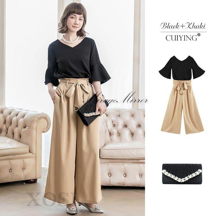 格安人気 上下セット Xosi パンツドレス 40代 30代 代 同窓会 入学式 入園式 通勤服 ワイドパンツ 結婚式ドレス 二次会 ドレス パンツ パーティードレス 結婚式 パーティドレス サイズ M Blog Runnics Com