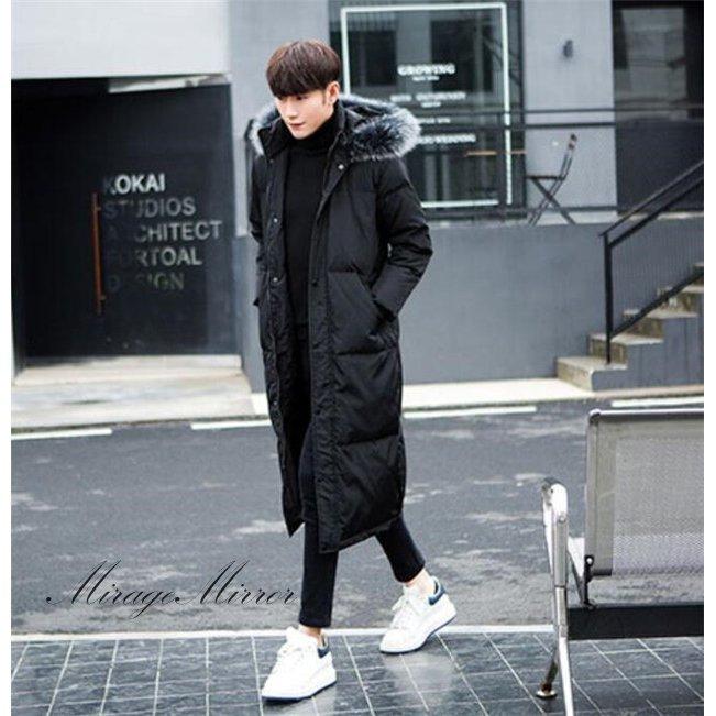 消費税無し コート ライトアウター 暖かい ファー付き フード付き ダウンコート ロング メンズ ダウンジャケット 秋 カジュアル 防寒服 冬 コート アウター Dagl Tg