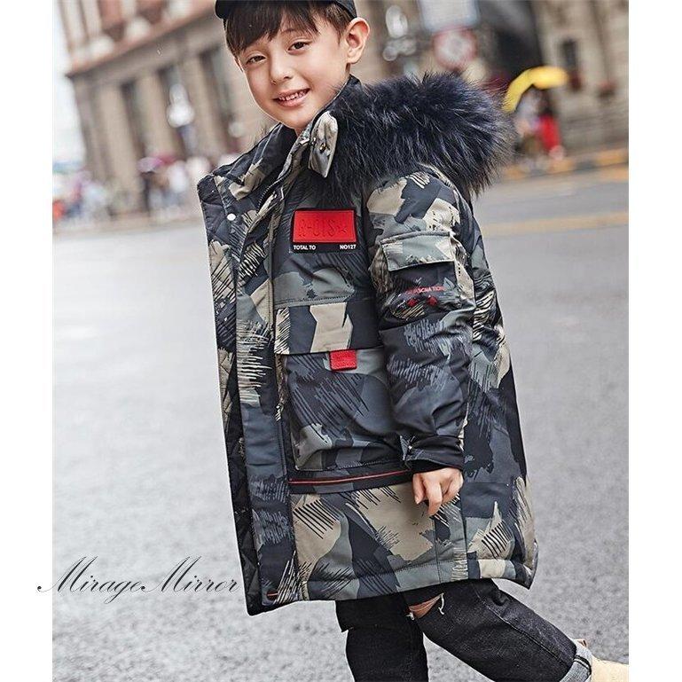 ラッピング不可 子ども用 ロングコート キッズ ダウンコート 迷彩 男の子 女の子 フード付き ダウンジャケット ジュニア 防寒着 コート コート サイズ 140 Www 11thspace Com