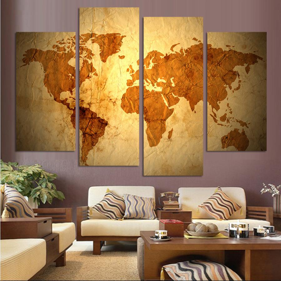 絵画 アートパネル 3枚セット 世界地図 北欧 おしゃれ 壁掛け 花 植物