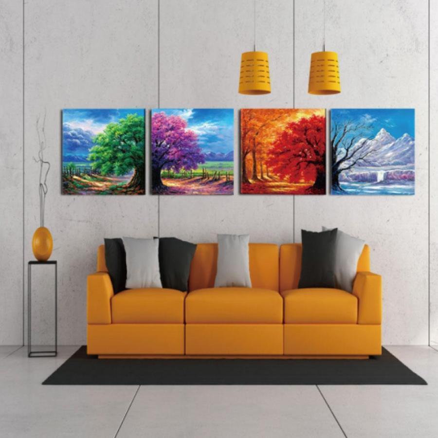 超美品 4点セット 絵画 アートパネル 想像力 インテリア 壁掛け 風水