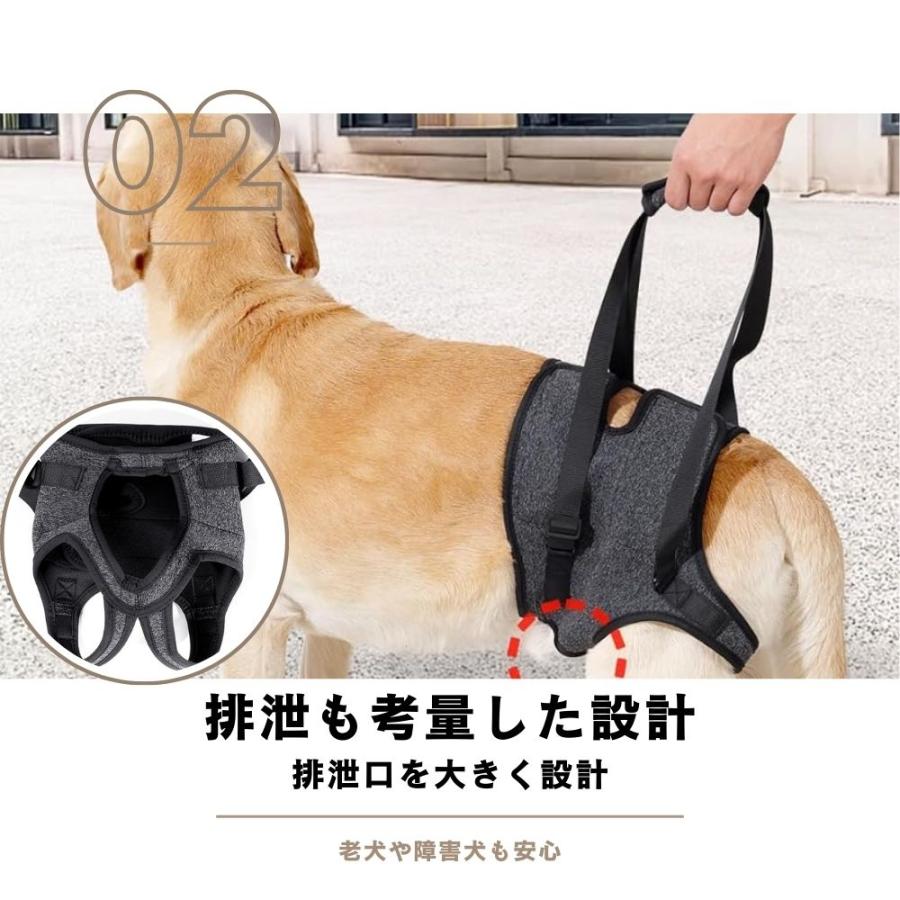 犬 介護 ハーネス 歩行補助 中型犬 大型犬 老犬 リハビリ 散歩 胴輪