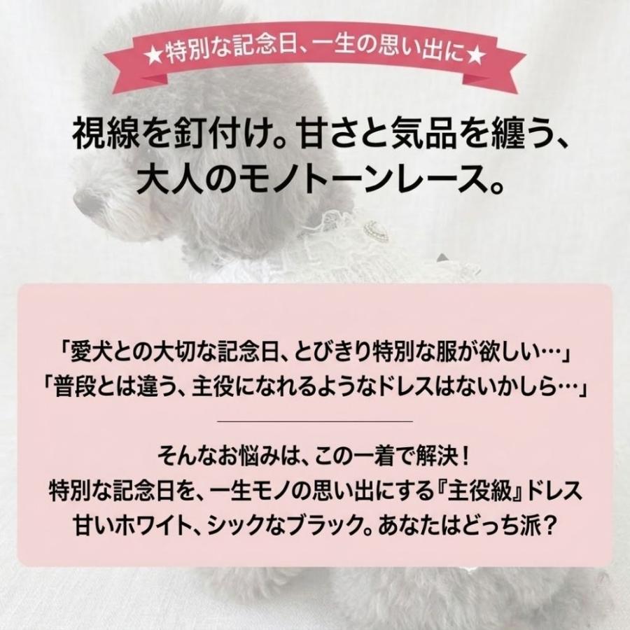 犬服 ワンピース ドレス レース フリル ハート リボン 小型犬 女の子