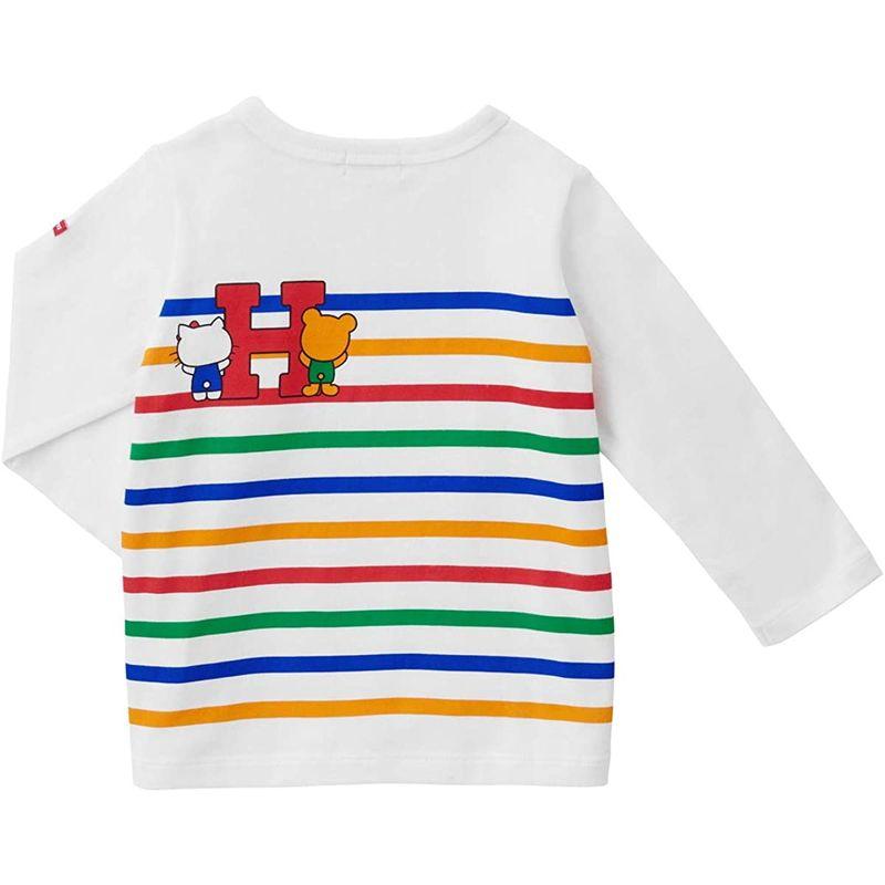 ミキハウス ホットビスケッツ 73-5206-821 ハローキティ コラボ 長袖ボーダーTシャツ (120, マルチ)|mirai-hoping|02