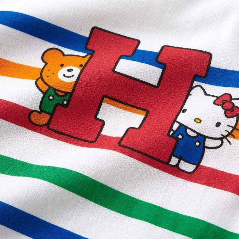 ミキハウス ホットビスケッツ 73-5206-821 ハローキティ コラボ 長袖ボーダーTシャツ (120, マルチ)|mirai-hoping|03