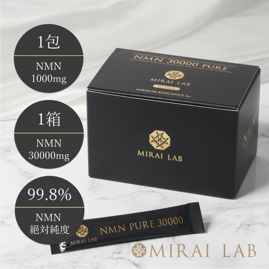 MIRAILAB 完全β型NMN】3個セット|ミライラボ NMN ピュア 30000 （1箱 