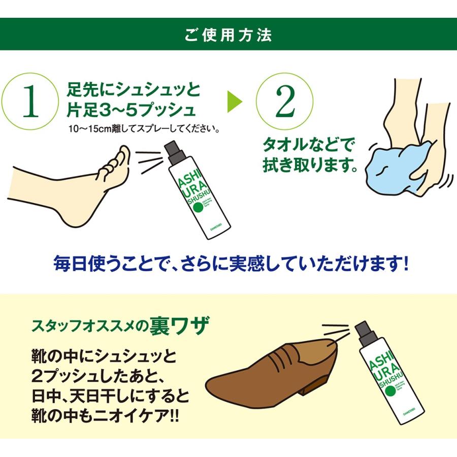 足裏シュシュ ダメリーノ 足の臭い落とし 消臭 柿渋 カキタンニン と