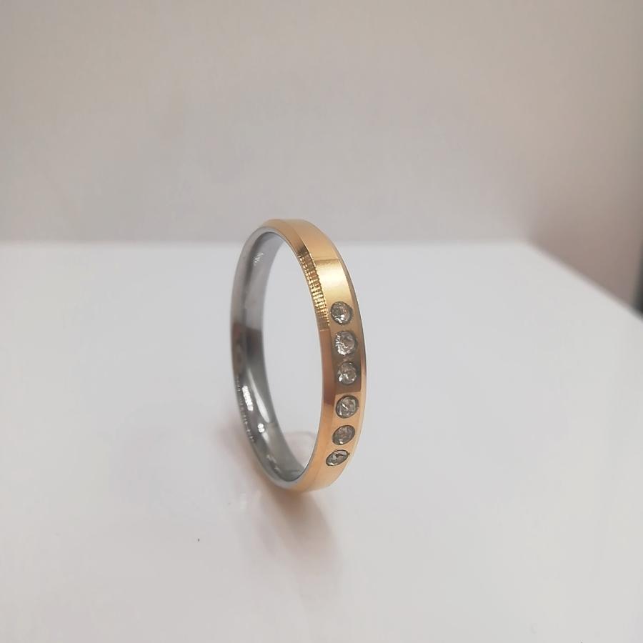 開店セール6044大きいサイズメンズリング31 5号リングゴールド色幅4ｍｍラインストーンステンレスリング男性指輪貿易見本卸売見本長持ち限定品セール訳あり 人気特価