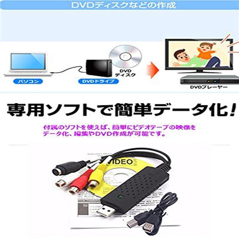 USB2.0接続 キャプチャーボード ビデオキャプチャー S端子 コンポジット端子 キャプチャーケーブル ビデオ DVD VHS ゲーム機 カメラ パ 送料無料｜mirai22｜09