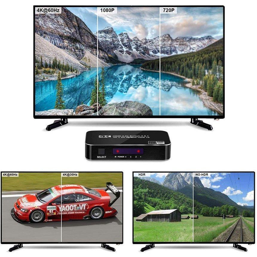 HDMI 切替器 4K 60HZ 4入力1出力 HDMI スイッチ HDMI2.0 HDCP2.2 3D 1080P HDR対応 自動 手動 切替機能 送料無料｜mirai22｜07