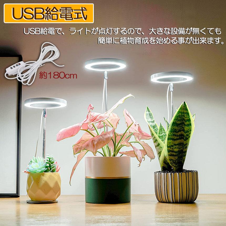 引退品　植物育成セット4点 LED植物育成ライト 植物育成ライト 鉢植えに差し込む 2点セット