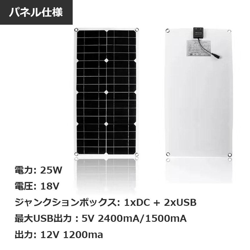 爆買 ソーラーパネル ソーラーチャージャー 2個セット 太陽光発電 25w