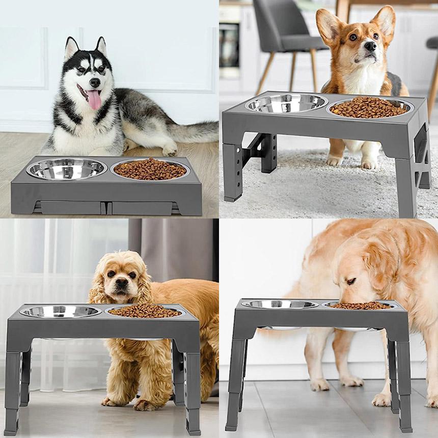 犬用食器台 ペット用食器台 高さ調節 フードボウル ドッグボウル