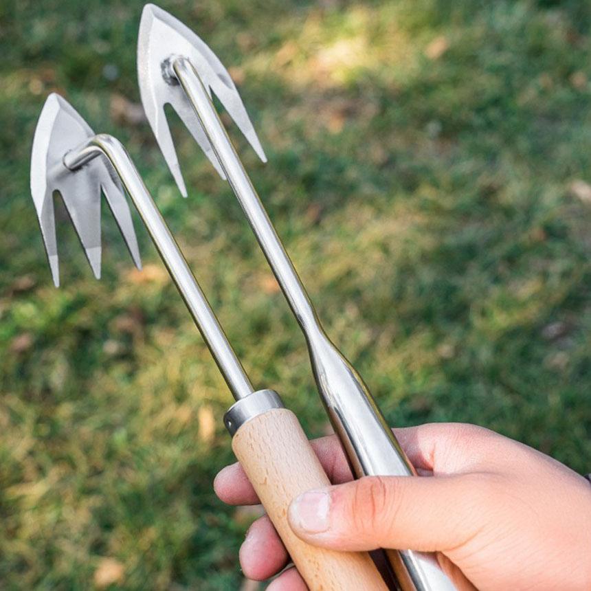 草取りお得な2本セット 草取り器 草取り道具 ステンレス製 草抜き 2
