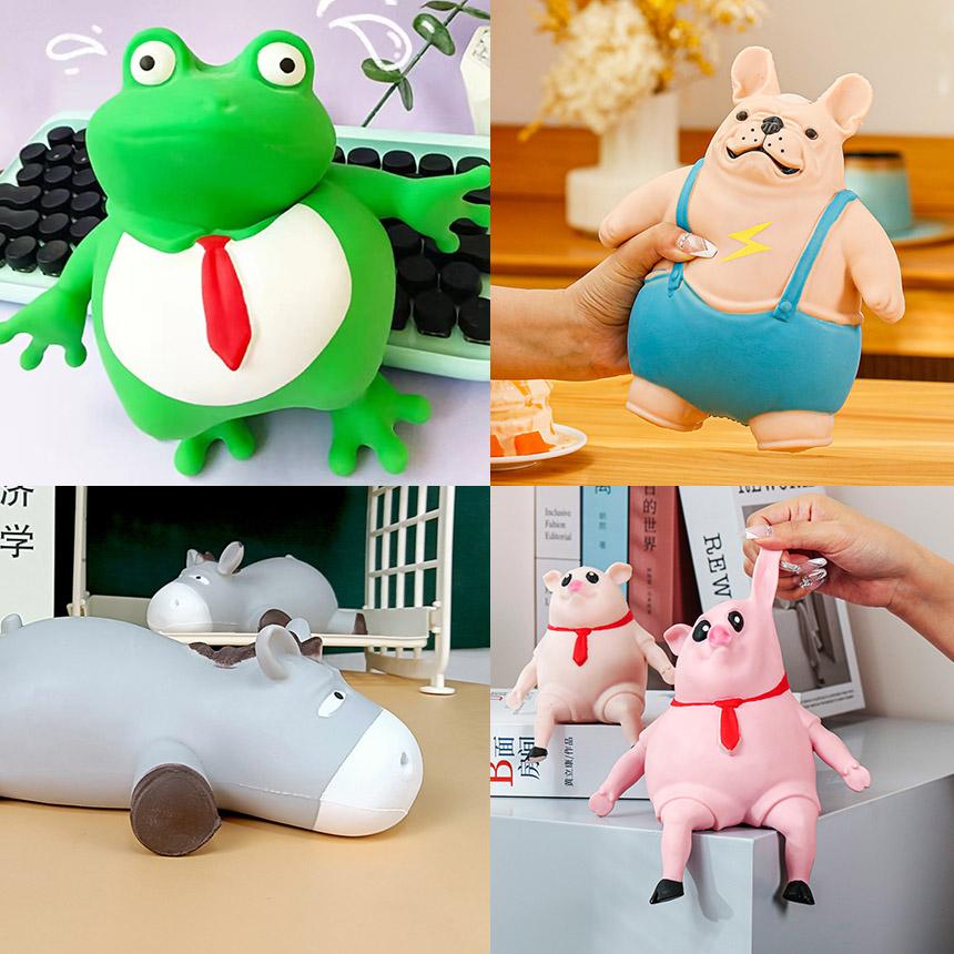 アニマル スクイーズ 動物 人形 おもちゃ スモール 2個セット 可愛い
