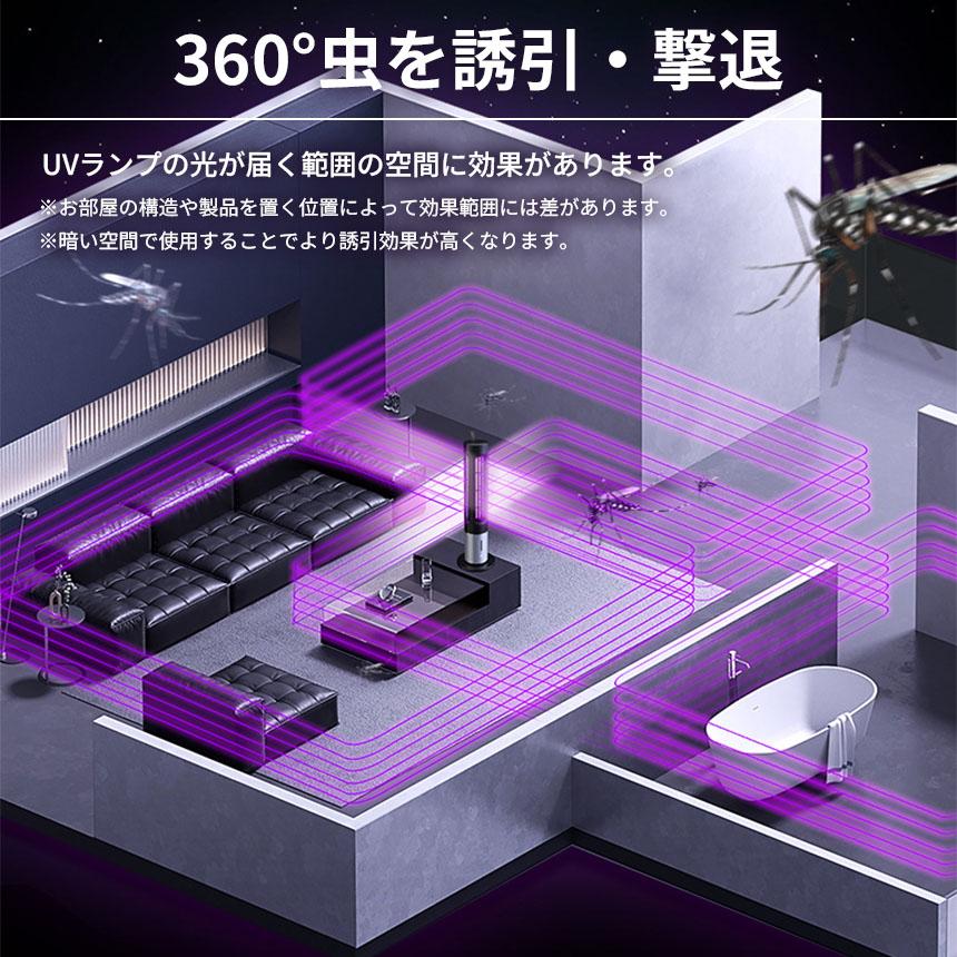 充電式 タイマー機能あり 電撃殺虫器 虫捕り器 蚊取り器 虫よけ 虫除け 蚊 コバエ ハエ 電気 UV光源誘引式虫捕り器 薬剤不要 殺虫 ライト 虫対｜mirai22｜07