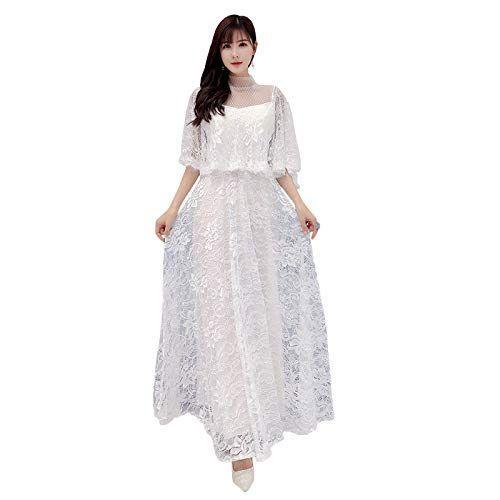 注目の レディース 総レース シースルー ロングワンピース ドレス 重ね着風 きれいめ パーティー 黒 白 M L Ll 3l 4l 5l 大きいサ 即納 最大半額 Www Doctor Plan Com