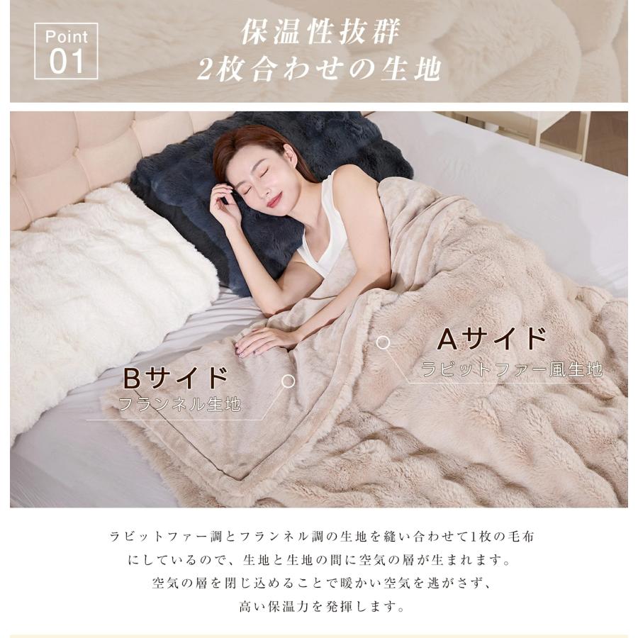 AI自動温度調節】電気毛布 掛け敷き兼用 ふわとろ毛布 大判190×130cm 