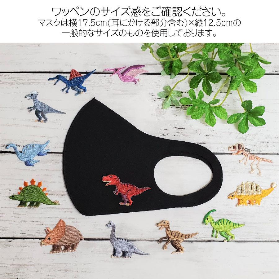 恐竜 ワッペン 5枚セット 日本製 子供 マスク Tシャツ 与え 肌着 ミ二ワッペン アップリケ ハンドメイド アイロン接着 帽子 タオル 手芸 刺繍ワッペン