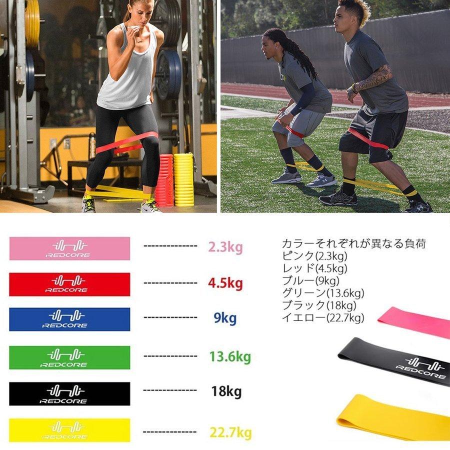 エクササイズバンド8点セット プルアップバンドセット ループバンド 5