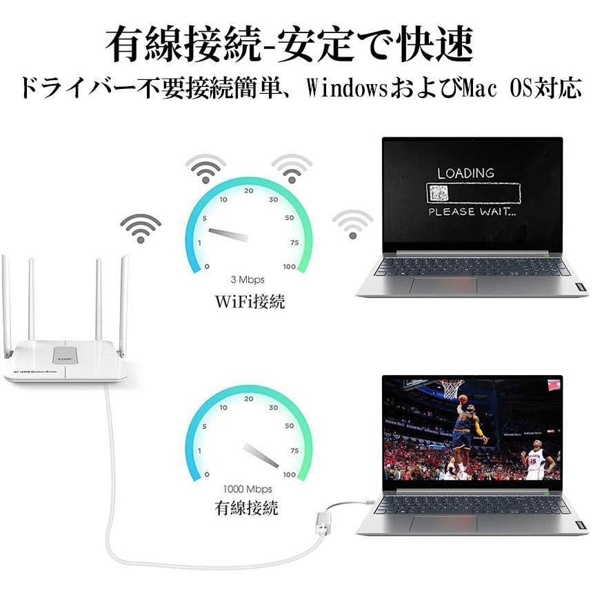 USB Type C to Lan 変換アダプター 10 100Mbps rj45 イーサネット LAN有線ネットワーク コンバータ アルミニウム合金 送料無料｜mirainet｜03