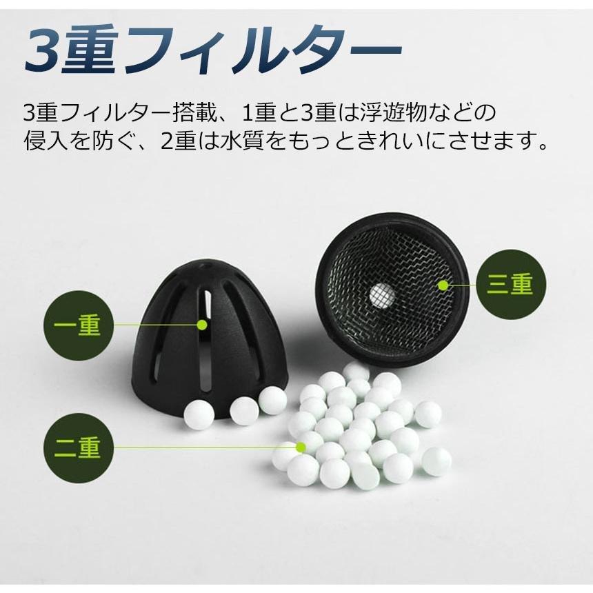 ポンプ 3台セット エアーポンプ ウォーターポンプ 給水ポンプ 小型 一体化 充電式 LEDランプ付き 揚水 排水 釣り 水槽 送料無料｜mirainet｜07