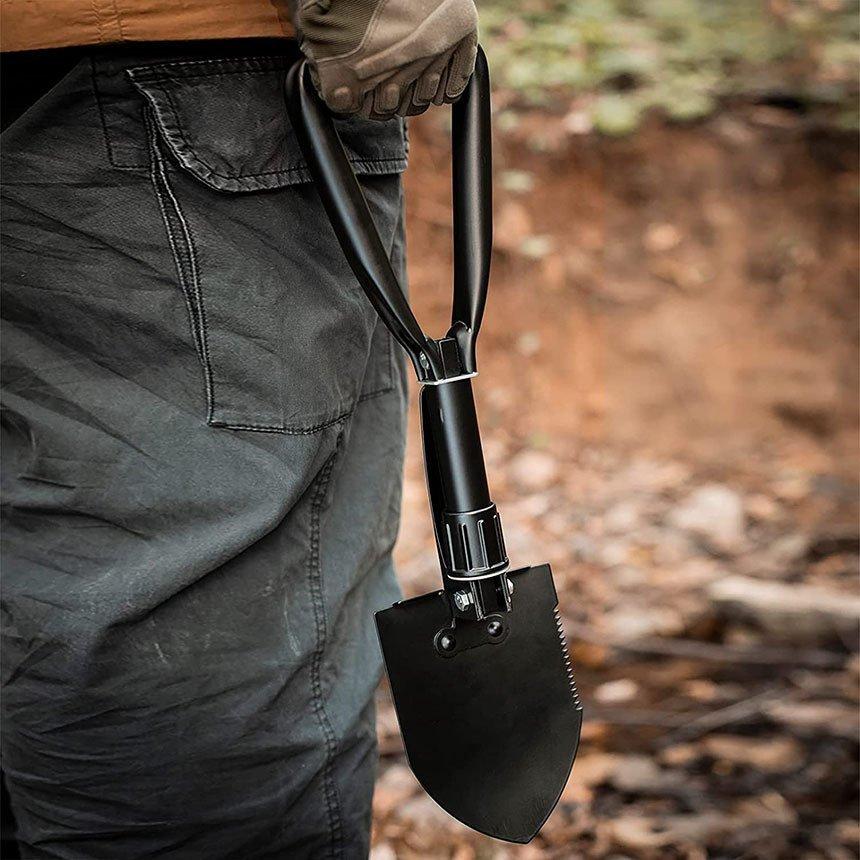 シャベル スコップ 多機能 折り畳み 車載スコップ ミニ ツルハシ 鋸