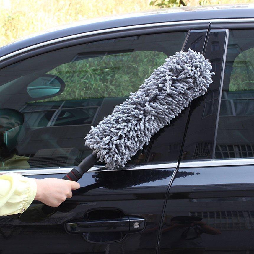 ハンディモップ 収納 おしゃれ 伸縮 車用 3個セット カーダスター