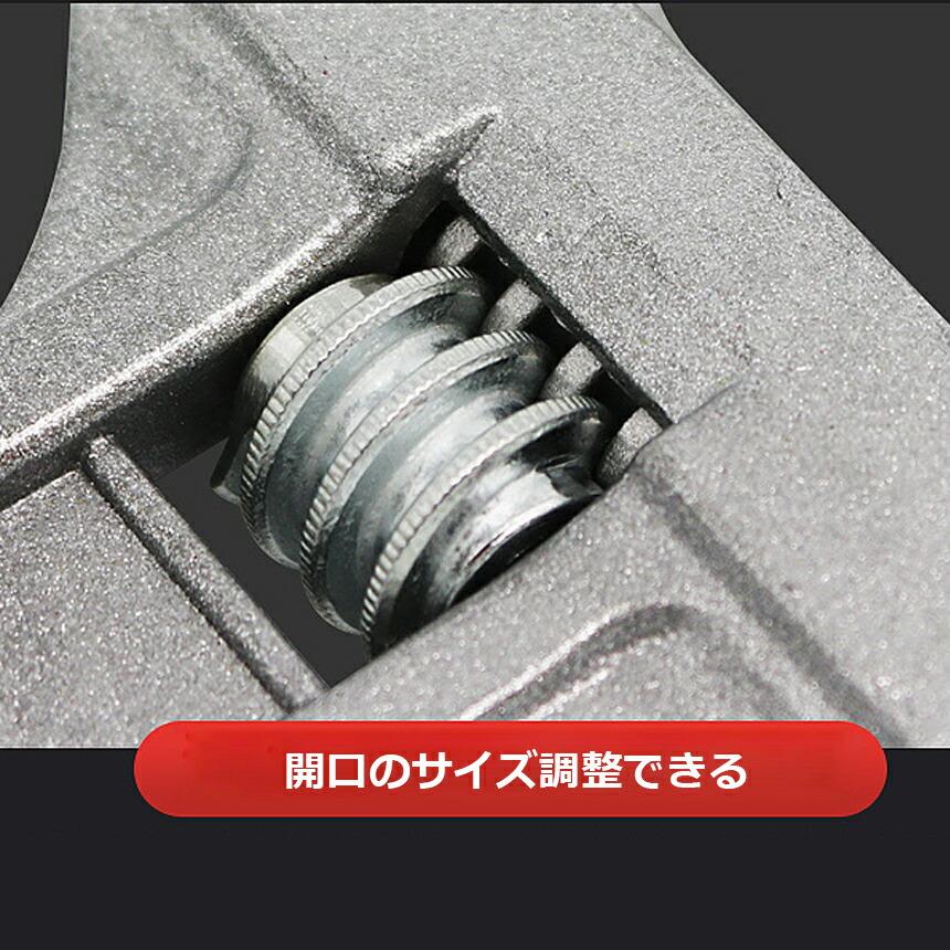 モンキーレンチ たて型 2個セット トップワイド 大の調整範囲 6-68mm