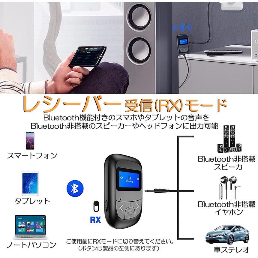 Bluetooth レシーバー トランスミッター ブルートゥース 1台2役 接続