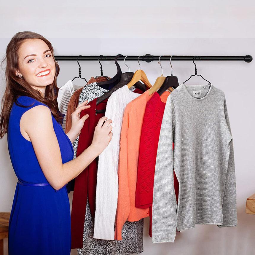 爆買 ハンガーパイプ ハンガーバー ハンガーラック 4個セット アイアン