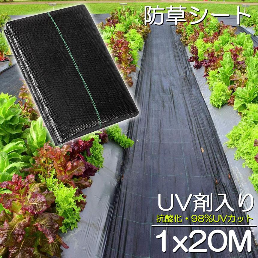 爆買 防草シート 20m X 1m 除草シート 園芸用シート 雑草シート UV剤