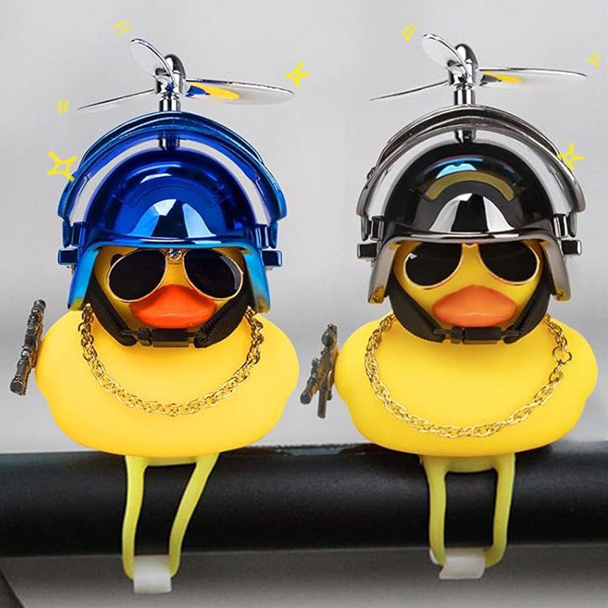 自転車ライト アヒルライト 黄色アヒル 3個セット 可愛い 自転車ベル