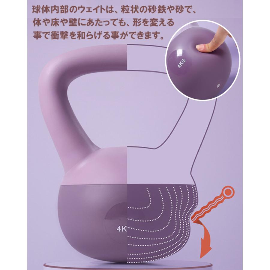 ケトルベル ケトルダンベル 2kg ハンドル両手で持ちやすい 筋