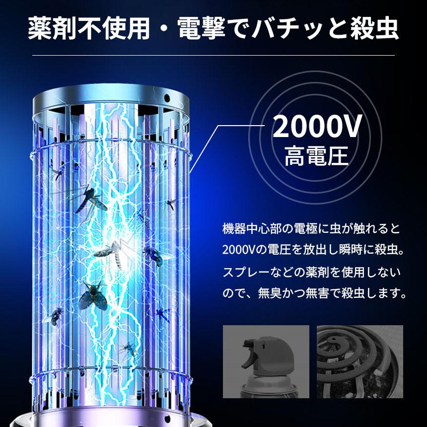 18W IPX4防水 電撃殺虫器 捕虫器 コバエ取り機 電気蚊取り器 Amazon | AUGYMER 電撃殺虫器 捕虫器 18W IPX4防水 2Mケーブル